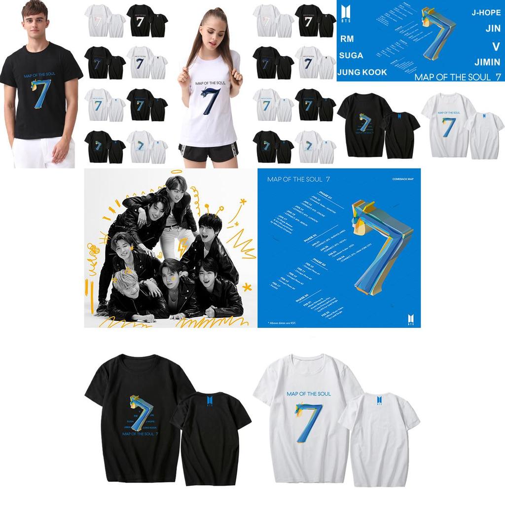 Kpop Bts Of The Soul7 T-Shirt Bangtan Boys Kurzarm T-Shirts Oberteile