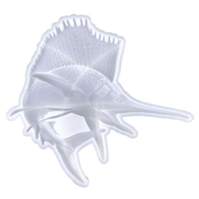 Swordfish Shaped Silicone Molds DIY Epoxy Resin Molds Table Ornament Mould Plaster Decoration Making Tool Easy to Clean чистый