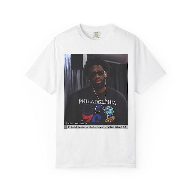 Embiid Down 3 1 Unisex T-Shirt, Philly Playoff Meme Tee S