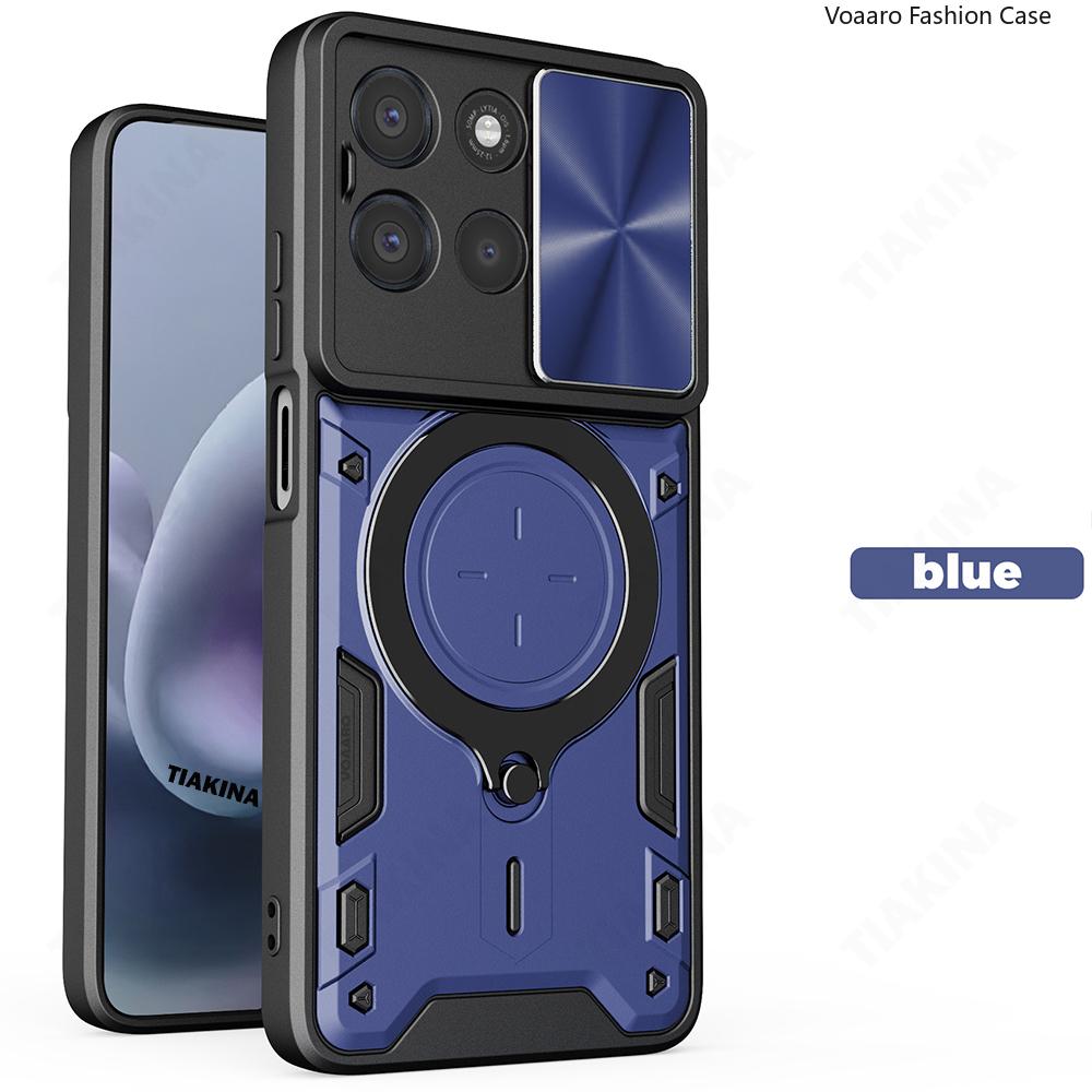 Rotate Slide Lens Armor Funda for Motorola Moto G67 Power 5G India Case for Motorola G67 Power 5G Case Magnetic Ring Stand Cover