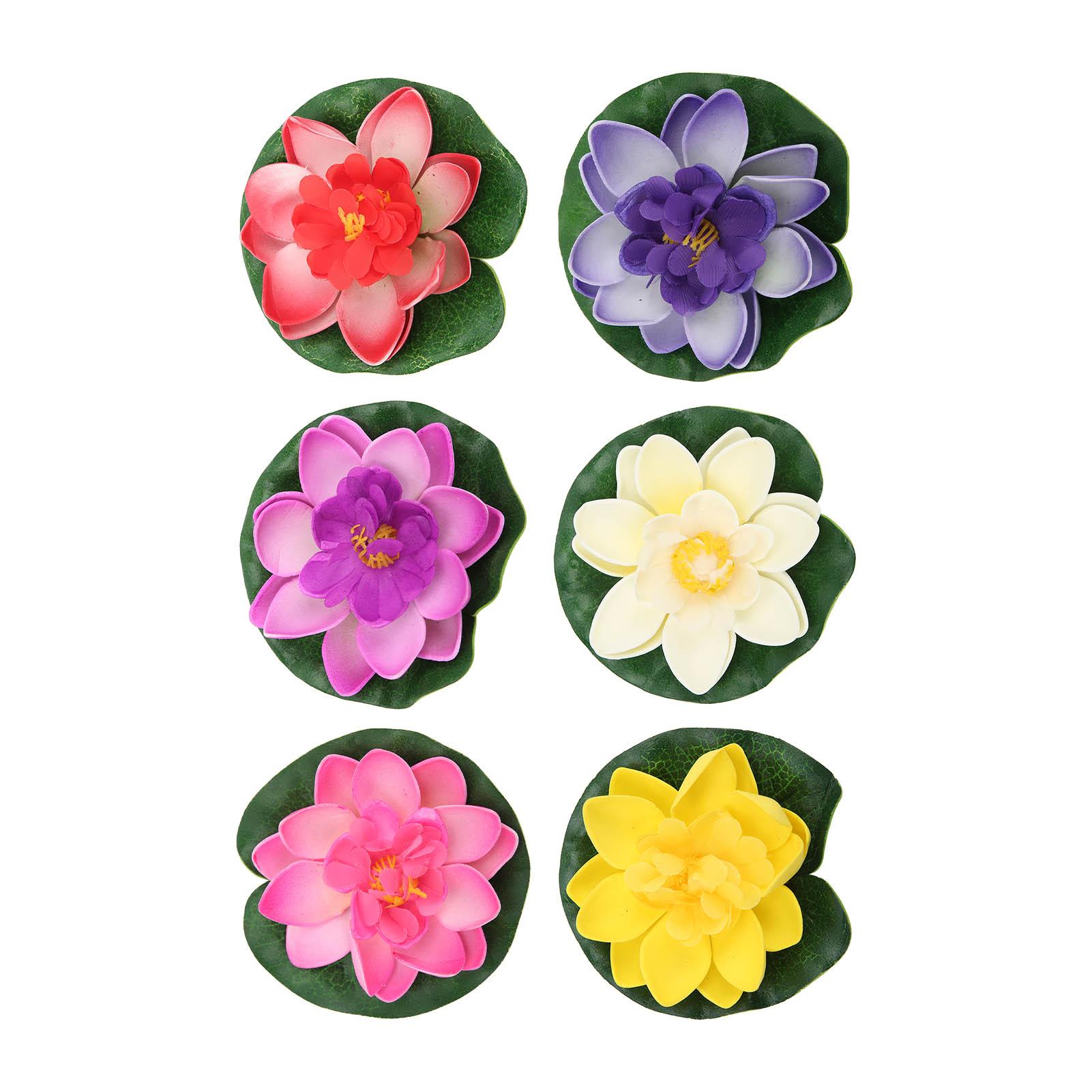 

6pcs Artificial Pond Plants 6 Colors Lightweight Durable DIY Making Attractive Decorative Shooting