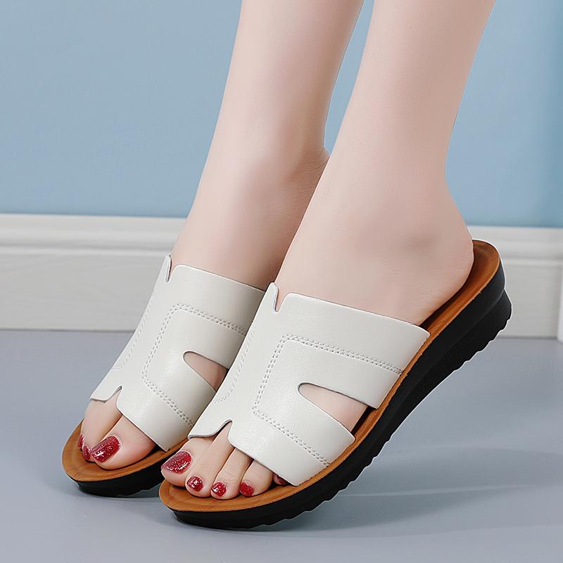 Fashion New large size women hundred hundred layer cowhide slippers flip-flops wear women sandals casual sports comfortable women shoes