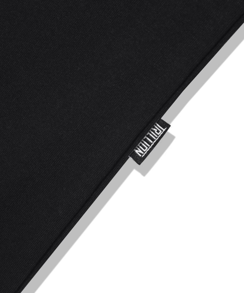 TRILLION Track Line Graphic Ringer Half T-Shirt_Black