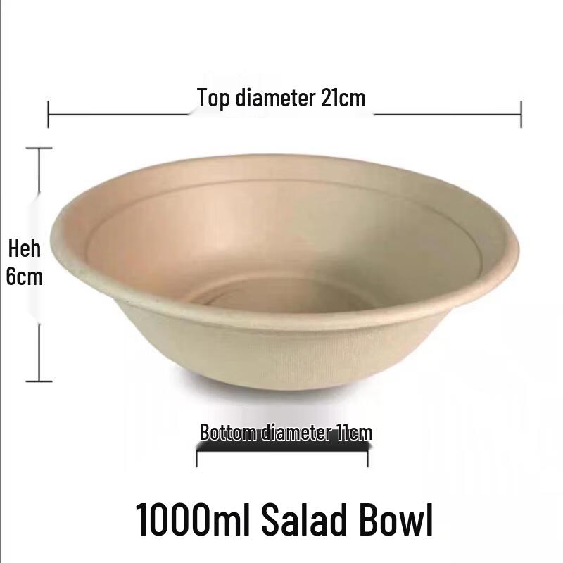 KashiCong 1000ml Thickened Degradable Disposable Paper Bowls