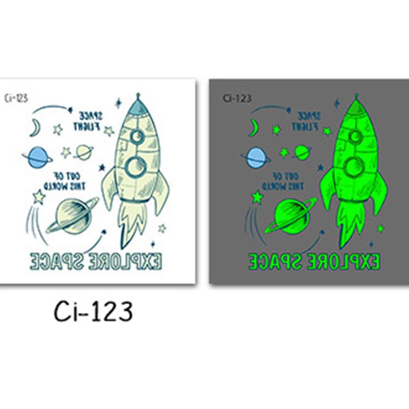 

[Боди-арт татуировка] Детская мультяшная светящаяся наклейка Водонепроницаемые детские мультяшные светящиеся часы-тату-наклейки s120*75 мм Ci123