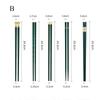 5 Pairs Reusable Non-slip High-temperature Tableware Chopsticks Sushi Noodles Eating Sticks Alloy Chopsticks