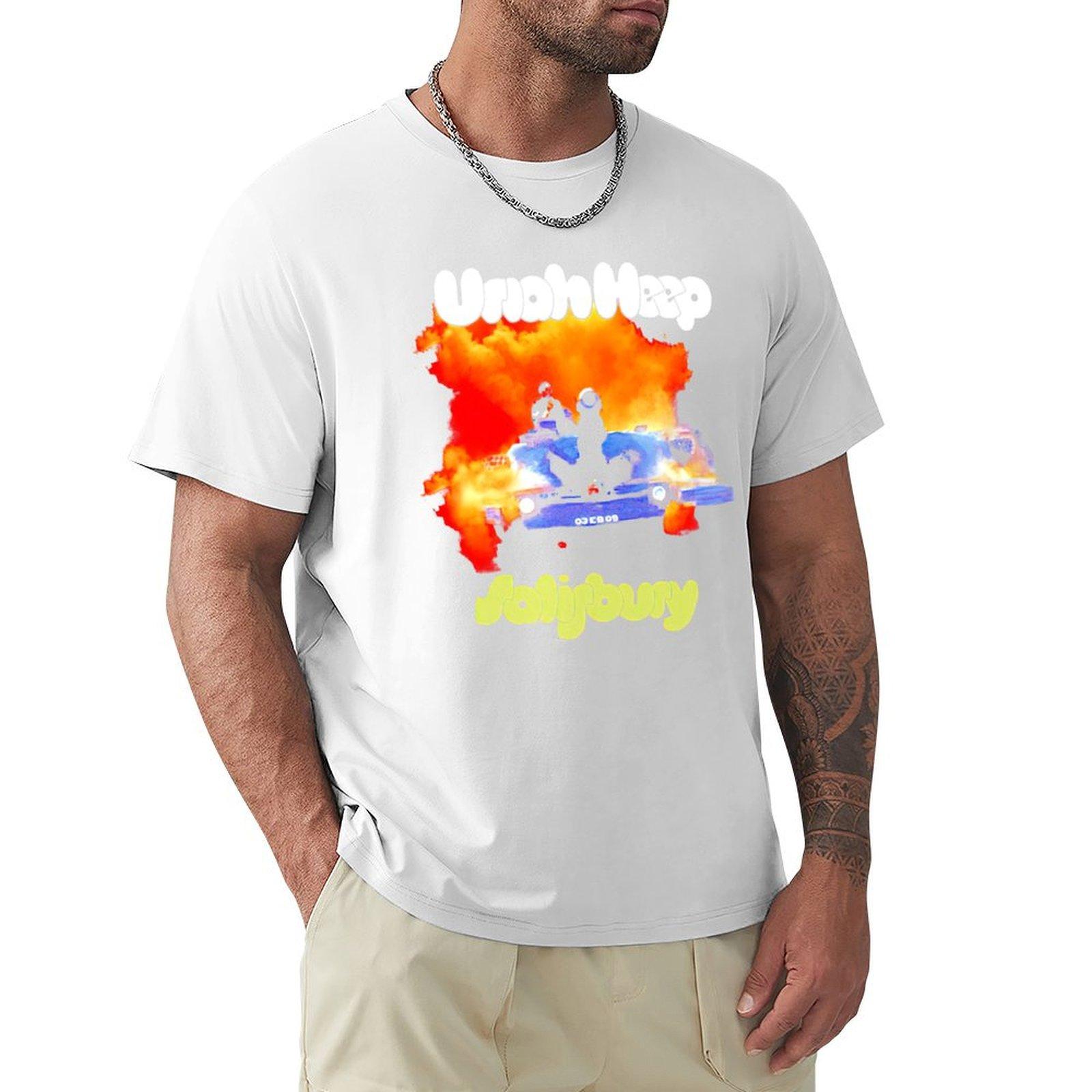 Unisexs Best Uriah Progressive Heep Rock Gifts For Movie Fans Tshirt Nonshrink Basic Cotton Tshirt S