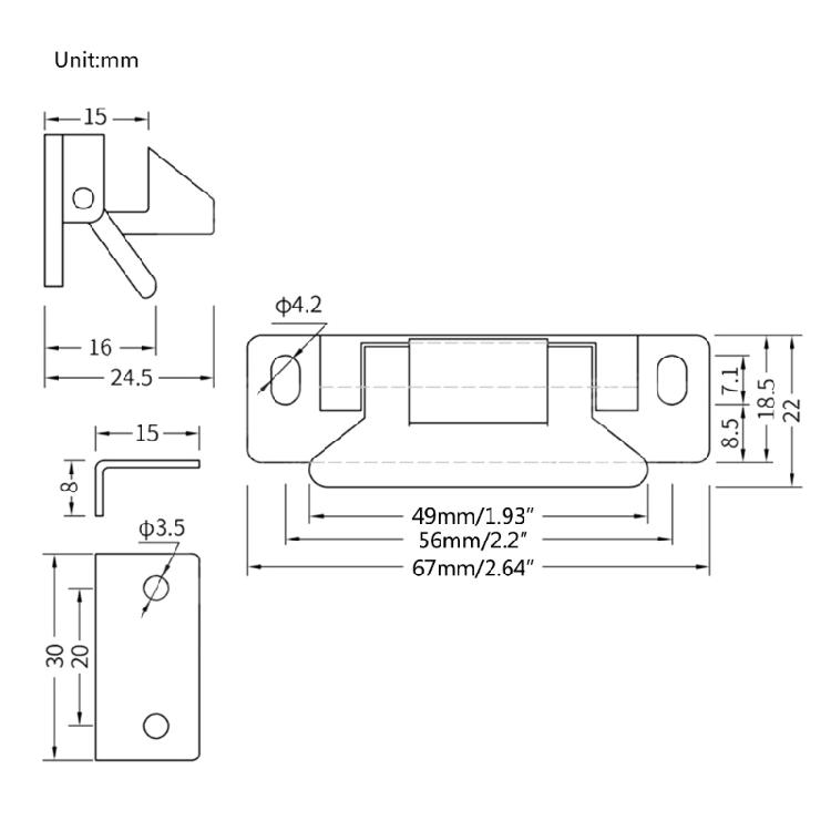 Nylon Cabinet Locks Latch for Yacht Ship Marine Household Furniture Trailer Home