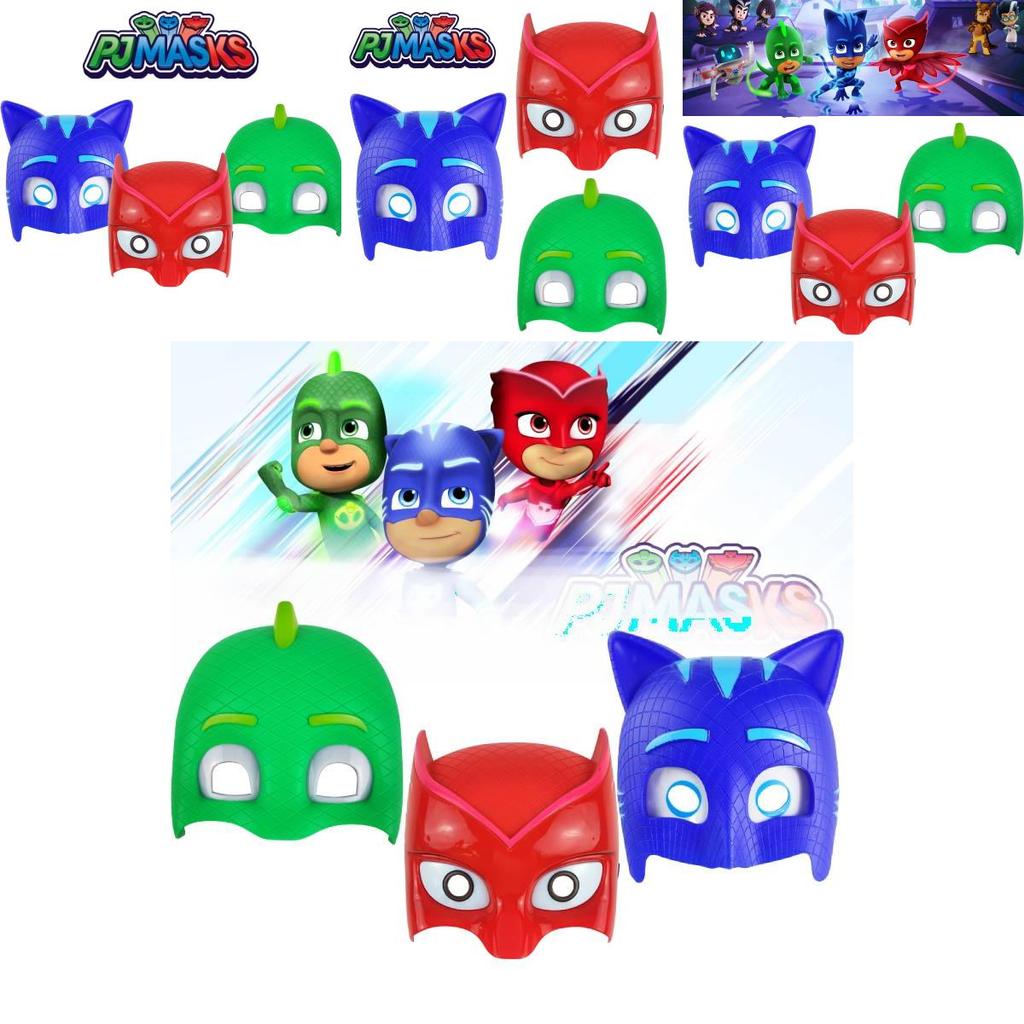 Máscaras que brilham no escuro dos Pj Masks para festa de Halloween