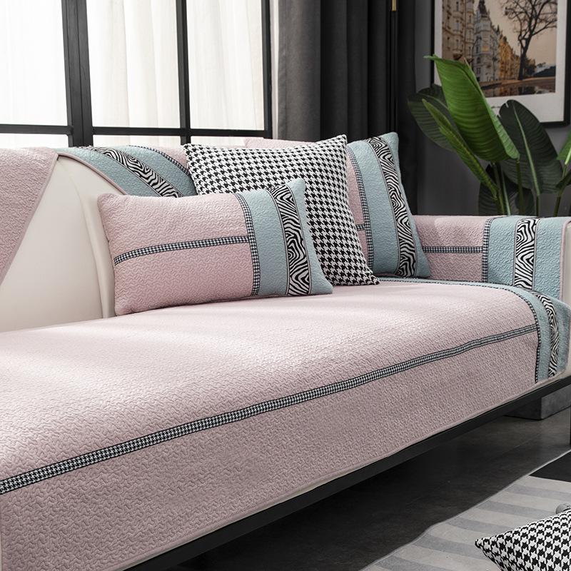 

Подушка для дивана из чистого хлопка на все времена года, нескользящая подушка, легкая роскошь, простой зимний чехол для дивана 70*70cm