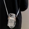 Luxury Stylish Crossbody Shoulder Card Holder Wallet Case for 11-16 Pro Max Shockproof TPU Mobile Phone Case