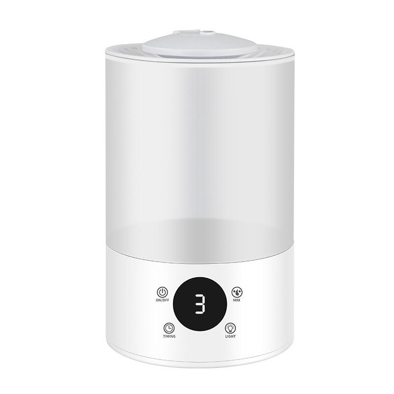 Smart 4L Quiet Humidifier: Top-Fill, Large Capacity for Bedroom, Air Freshener, Desktop, Dual Mist белый