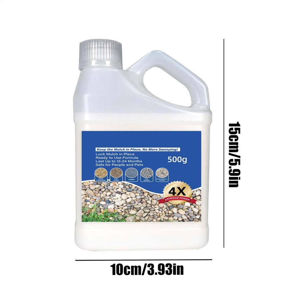 

500g Mulch Rock Adhesive Pea Gravel Sticky Rock Glue Fast Drying Spray Outdoor Yard Patio Stones Landscape Adhesive Multipurpose