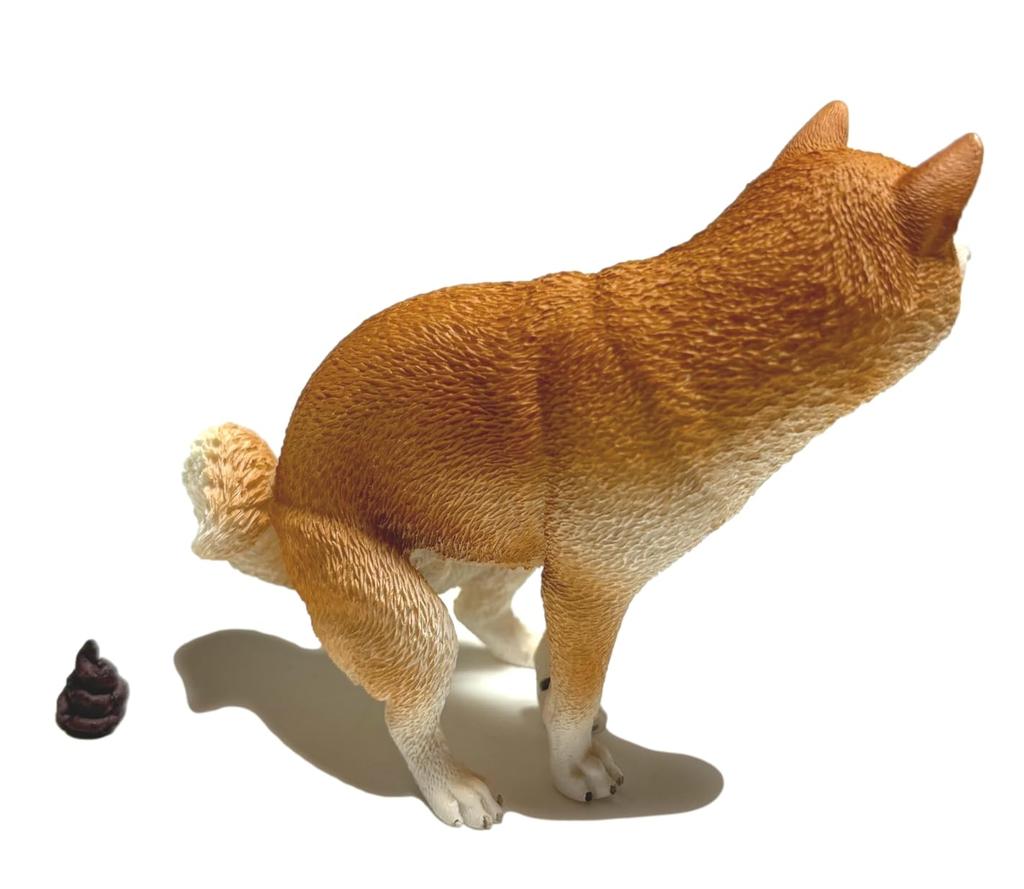 Kackender Hund Denkmal Kackender Hund Figur Lustiges Objekt [Natura Stil] (Braun)