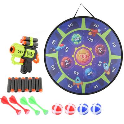 28 Zoll große Dartscheibe für Kinder und Jungen, Sport- und Outdoor-Spielzeug für Kinder mit 4 Klebebällen, 4 Dartpfeilen und 2 Haken