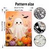 DIY Frameless Pearl Painting Kit Cute Ghost Sunflower Pumpkin Pattern 3D Shiny Bead Art Canvas Relaxing Creative Craft Home Decor Gift