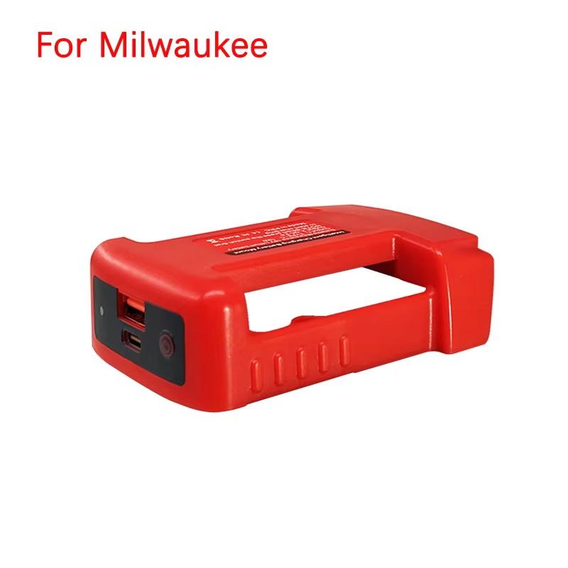 Charger Adapter For Makita For Dewalt For Milwaukee 18V 20V Li-ion With USB Type-C Battery Holder Fast Charging