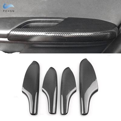 For Honda Civic 11th ABS Carbon Fiber Texture 4pcs Car Interior Door Armrest Panel Cover Protective Trim