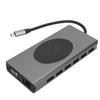 15 in 1 Docking Station 4K 30Hz High Definition High Speed Wireless Charging 10W Multiport USB C
