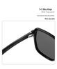 Men's Polarized Driving Sunglasses with TR Frame & Wood Grain Arms, Ideal for Larger Faces
