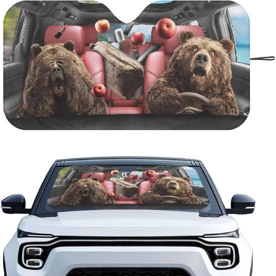 Fashion Cat Car Window Shades Foldable Car Windshield Sunshades Automotive Windshield Sunshades Keep Cool UV Rays Protection for Most Sedan Truck Van