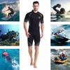 Unisex Erwachsene 3/2mm Shorty Neopren Neoprenanzug Shorty Kurze Nass Anzug Kajak Surf