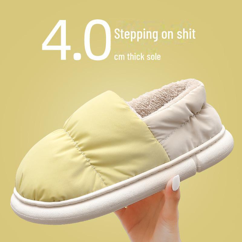 2023 New Waterproof Non-Slip Warm Cotton Indoor Slippers for Women & Men