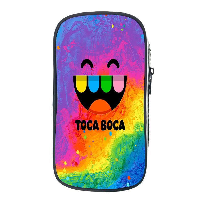 Toca Life World Pencil Case Gift Kids Boys Students Pencil Box Storage Pen Bag School Supplies Stationery Box