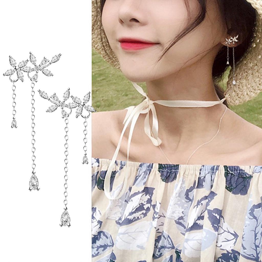 

Листья Обернуть Серьги Ползун для женщин Изысканные цветы Кисточки Цепочка Серьги