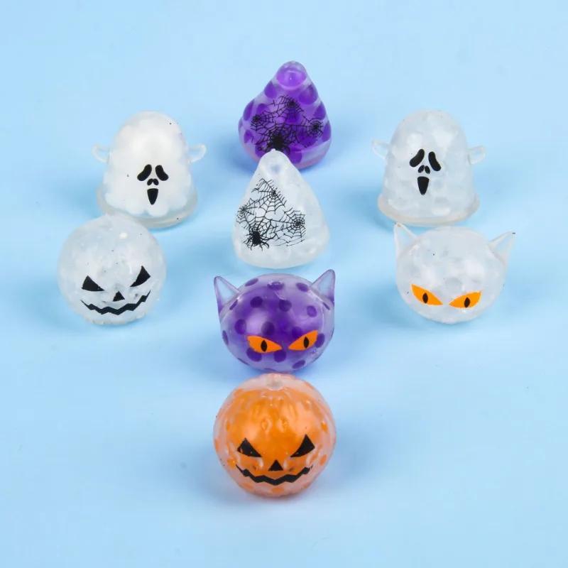 5/10Pcs Halloween Squeeze Ball Pumpkin Ghost Fidget Toy Kids Halloween Birthday Party Favors Trick or Treat Goodie Bag Filler
