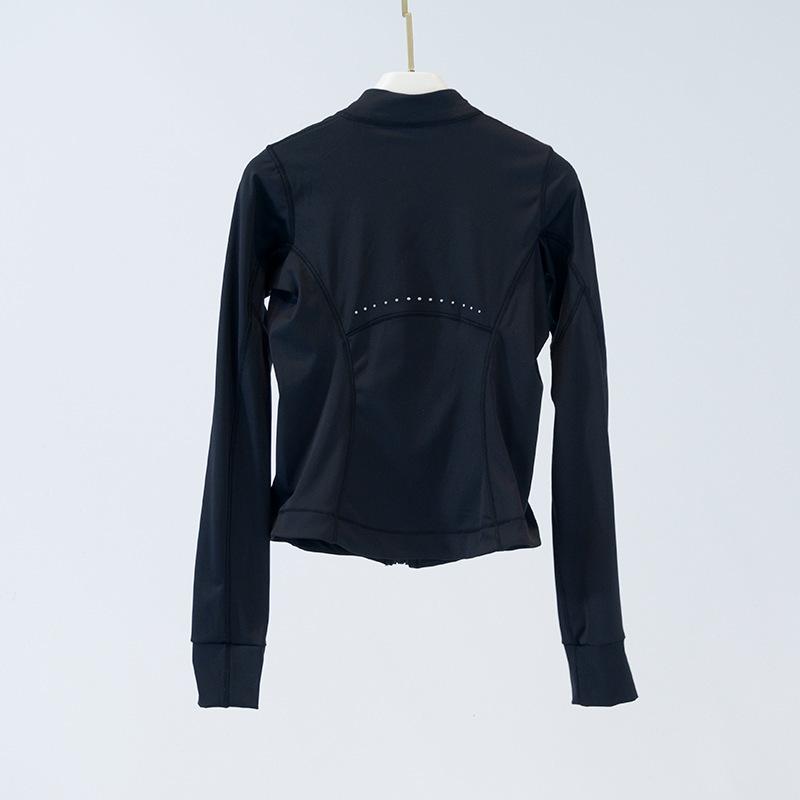 Women's Slim Fit Reflective Sports Jacket - Lightweight Nylon Spandex, Stand-Up Collar for Summer Outdoor Activities