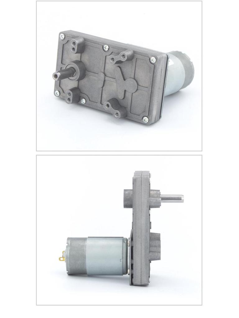 555 Geared Motor, 12V/24V, High-Torque, Reversible, 7-Shaped Metal Gear with Eight-Hole Coin Return