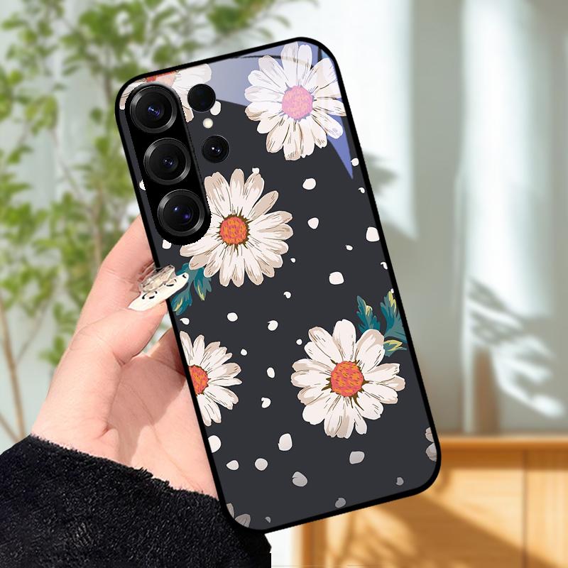 For Samsung S25 Edge Case S 25 Plus / S25+ Tempered Glass Phone Cover For Samsung Galaxy S25 Ultra Hard Glass Protective Fundas