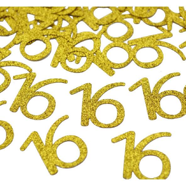 Happy 50th Birthday Confetti, 100 Pcs Glitter Gold Number 50 Table Confetti for 50th Birthday, Anniversary Party Supplies (50,Gold)