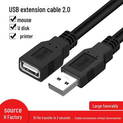 USB 2.0 Verlengsnoer, Mannelijk naar Vrouwelijk, Hoge Snelheid Gegevens en Opladen, 3 Meter Lengte voor Mobiele Telefoons, U Schijven, Toetsenborden.