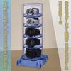 Collector Tower G Watch Display Case, Blue, Made In Japan, Holds 5 Watches, Opens Front, 155226
