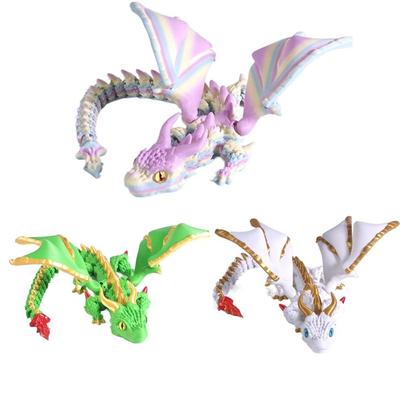Cool 3D Printed Wyvern Dragon with Wings Simulation Model Gift Articulated Dragons Fidget Dragons Desktop Ornaments