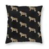 Big Cat Tiger Standing Proud Square Pillowcase Polyester Linen Velvet Creative Zip Decorative Throw Pillow Case Sofa Cover