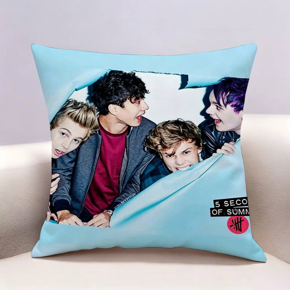 SOS SSeconds of Summer Doublesided print Pillow Case for Sofa Living Room Home office Decor Protective Cover