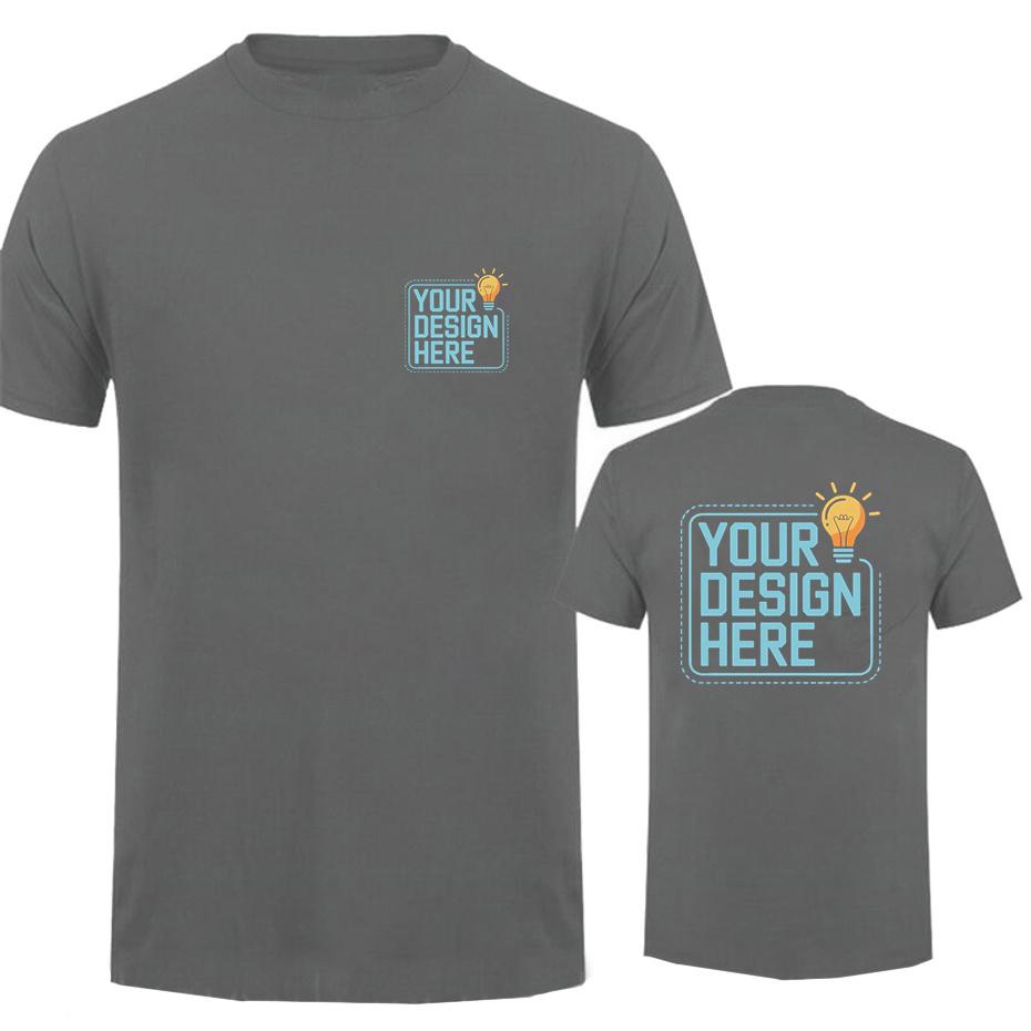 Your Design Here T Shirts Cotton Custom T-Shirt Your Design Logo Text For Men And Women Personalized Tshirt Fitness Tops Tees