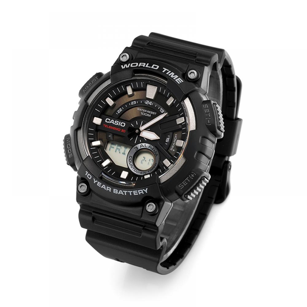 Casio Aeq 110w 1avdf  Aeq 110w 1a  Analog Digital SportS Soldier Telememo Herrenuhr aus Urethan