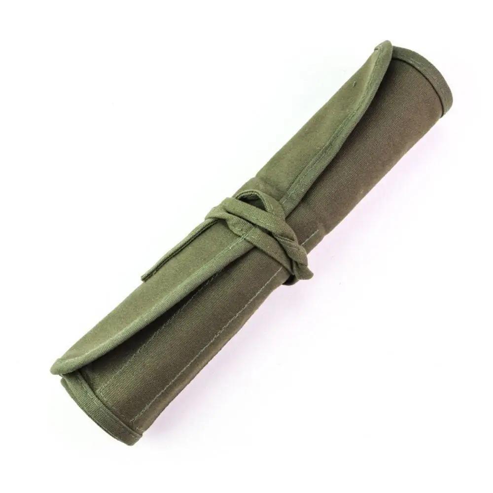 New High-Capacity Painting Brushes Storage Bag 22 Holes Multifunctional Watercolour Brushes Slots Canvas Roll Up Pen Bag