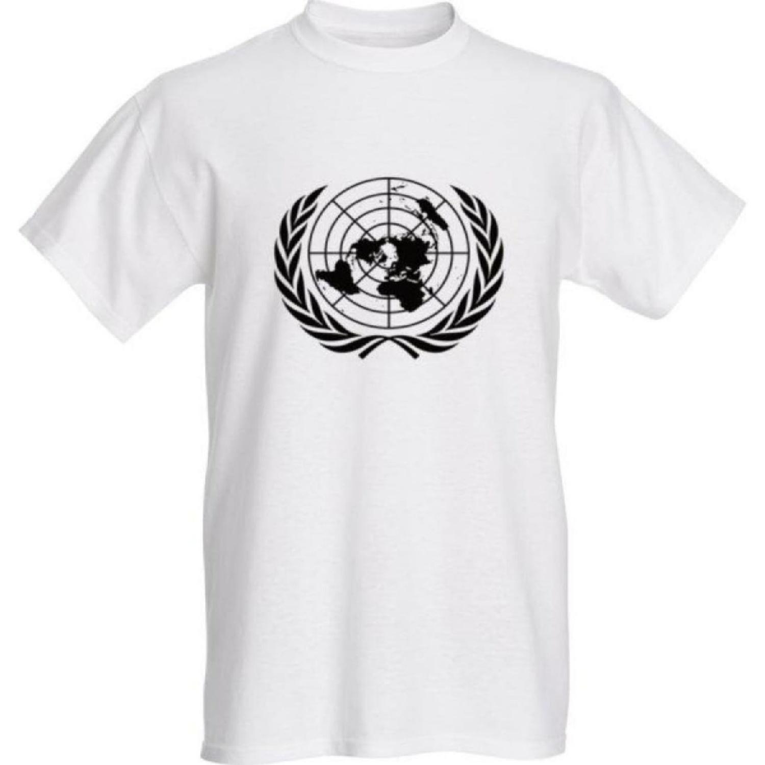 

Classy Canuck United Nations Logo T-Shirt - UN Symbol - World Flags Tee XXXXXL білий