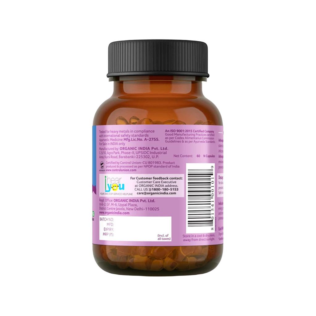 Ashwagandha (60 kapak, 400 mg), Ashwagandha, Organik Hindistan