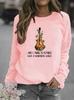2026 Women's Printed Round Neck Hoodie
