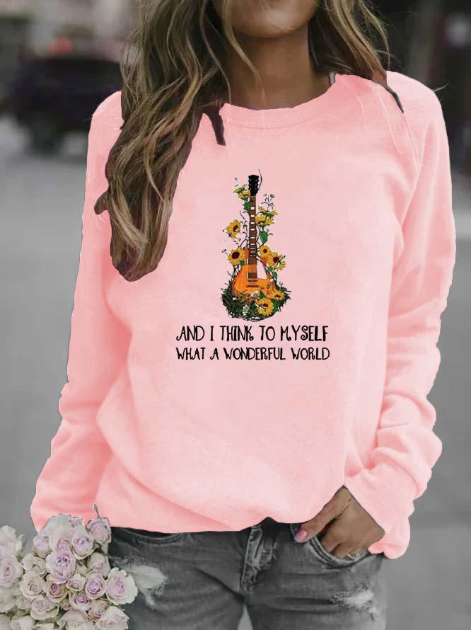 2026 Women's Printed Round Neck Hoodie