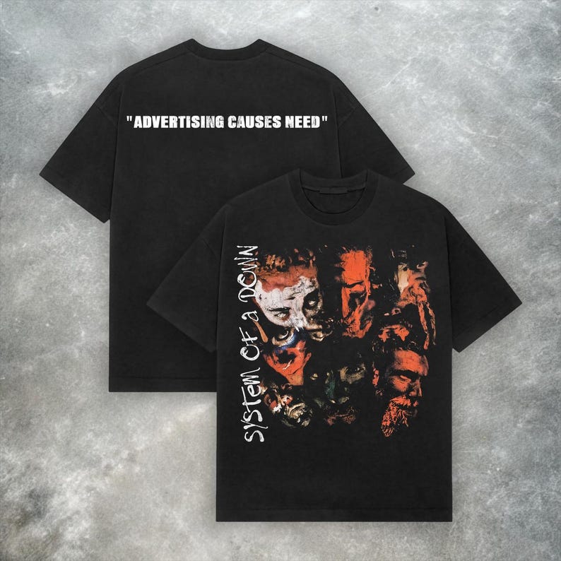 

Vintage System of A Down T-shirt Y2K Nu-metal Band Tee Men Women Oversized Casual Cotton Loose Streetwear Female Male Clothing XXXL різнокольоровий