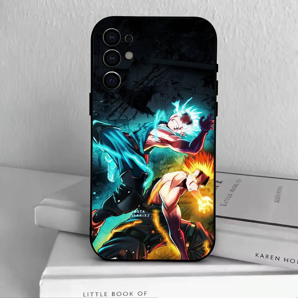 Katsuki Bakugo H-Hero Academia Phone Case Black Silicone Soft For Samsung S25,S24,S21,S22,S23,S30,Ultra,S20,Plus,Fe,Lite