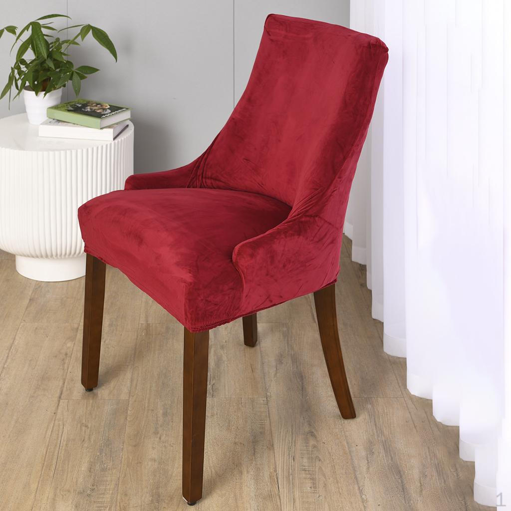 Dining Cover Room Stretch Wingback Slipcover for Bedroom Wine Red 1470₽