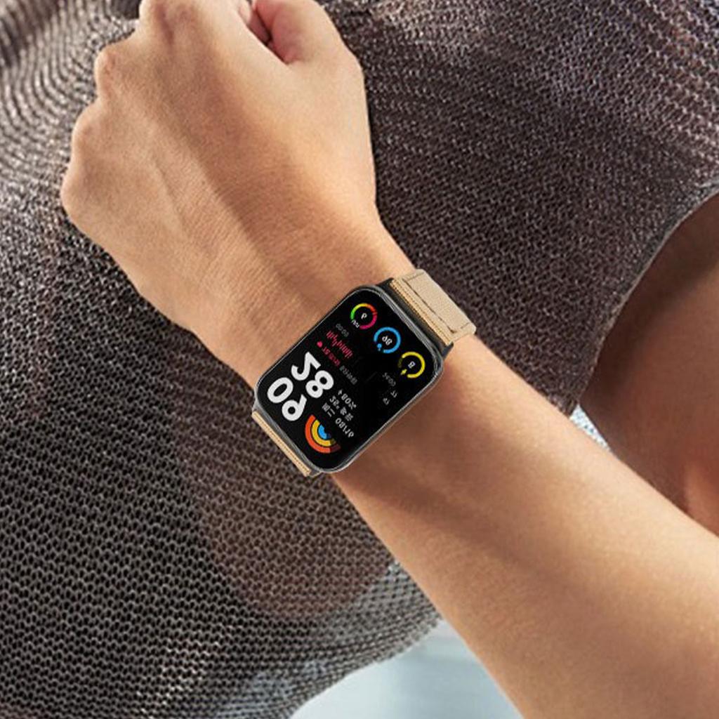 For Xiaomi Redmi Watch 6 / 5 / 4 / Smart Band 9 Pro / 8 Pro Woven Nylon Watch Band Pin Buckle Strap